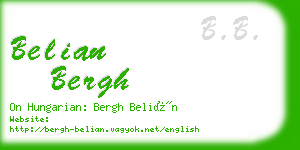 belian bergh business card